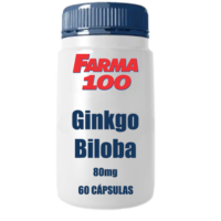 Ginkgo Biloba 80mg cápsulas com 60 unidades
